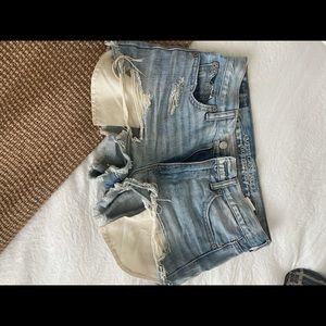 American Eagle High Rise Festival denim shorts